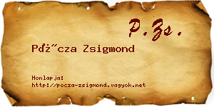 Pócza Zsigmond névjegykártya